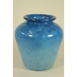 A MONART GLASS VASE of flared cylindrical form with rounded shoulders and slightly everted rim in