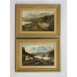 M. TEMPLE HEALD (19th Century), "Ben Nevis" and "Kilchurn Castle Lough Awe", a pair, oil on