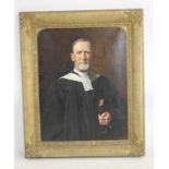 JOHN ARCHIBALD ALEXANDER BERRIE A.R.C.A. R.Cam. A. (1887-1962), Portrait of a Cleric, half length,