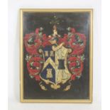 THE ARMS OF VELLEY OF HARTLAND IN DEVON (sic) painted on board, label verso, bearing date 1760, 20