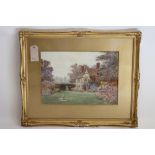 JAMES MATTHEWS (19th/20th Century), "At Houghton", watercolour, signed and inscribed, 9 1/2" x 13