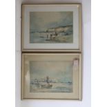 AUSTIN SMITH (19th/20th Century), "Flamboro' ", and "Scarboro' ", a pair, watercolour and pencil