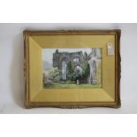 ERNEST WITTON HAZELHURST R.B.A. R.I. (1866-1949), "Scott Country Melrose Abbey", watercolour, signed