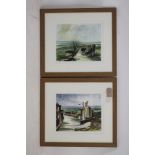 ALAN TORTICE (b.1948), Pennine Landscapes, a pair, watercolour and pencil, signed, 9 3/4" x 11 3/4",