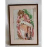 PHILIP NAVIASKY (1894-1983), Portrait of the Artist's Wife Sonia and Baby, pastel, signed, 23" x