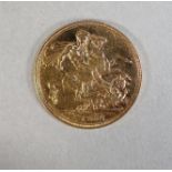 A VICTORIA YH GOLD SOVEREIGN,1882