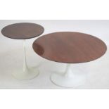 AN ARKANA TULIP OCCASIONAL TABLE by Eero Saarinen, 1960's, the rosewood veneered circular top on