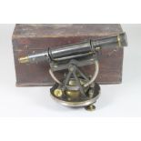 A VICTORIAN BRASS AND LACQUERED THEODOLITE by C.W. Dixey, New Bond St., London, with silvered