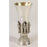 A SILVER GILT "RIPON CATHEDRAL GOBLET", maker Hector Miller for Aurum, London 1985, No.158 of a