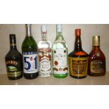 One litre Tia Maria, boxed, one bottle Smirnoff Vodka, one litre Ron Bacardi Rum, one bottle