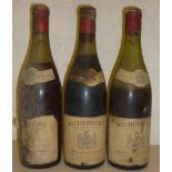 Three bottles 1970 Richebourg Maison Groffier-Leger