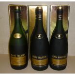 Three litres Remy Martin V.S.O.P. Cognac (one low level), boxed