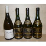 Three bottles Alter Weinbrand V.S.O.P. Brandy and one bottle Xavier Muscat de Beaumes de Venise (4)