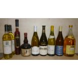 One bottle 1990 Chablis 1er Cru, one bottle 1999 Bourgogne Aligote, 1 bottle 2002 Sancerre, one