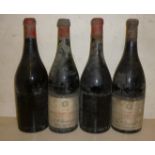 Four bottles 1952 Nuits-St-Georges A.R. Barriere Freres