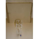 Forty eight Bohemia cut glass wine goblets, cased