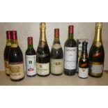 Two bottles 1978 Beaujolais, one bottle 1978 Mouton Cadet Bordeaux, one bottle 1979 Bourgogne