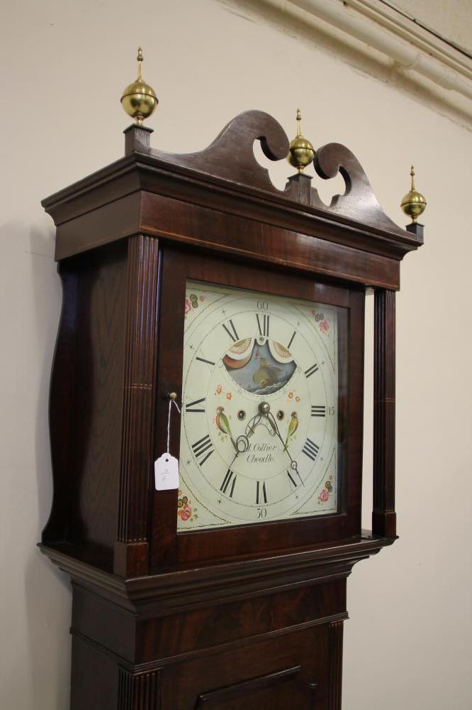 AN OAK LONGCASE CLOCK by J. Collier, Cheadle, the eight day movement with anchor escapement striking - Bild 2 aus 10