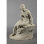 "SABRINA" - a Victorian parian figure, probably Copeland, modelled by W. Calder Marshall, the
