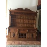 Very decorative large pine dresser.