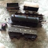 Bassett-Lowke Southern Railways Express Locomotive,(missing cover) and box of track, tender and