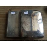 Two silver cigarette cases overall weight 7.1 oz