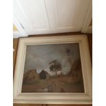 Large watercolour landscape by E A WALTON PRWS RSA one of the main Glasgow Boys "A Suffolk farm by