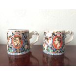 Two King Edward VIII Royal Commemorative mugs designed by Dame Laura Knight.