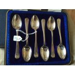 Boxed silver spoons Mappin and Webb Sheffield 1916.