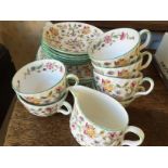 Six place Haddon Hall pattern Minton teaservice.