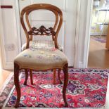 Two 19th c balloon backed chairs.