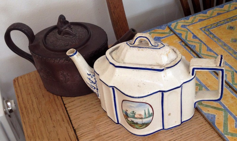 Two 18th c teapots 1 a/f