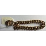 Nine carat gold link bracelet, 21.9gms. approx.