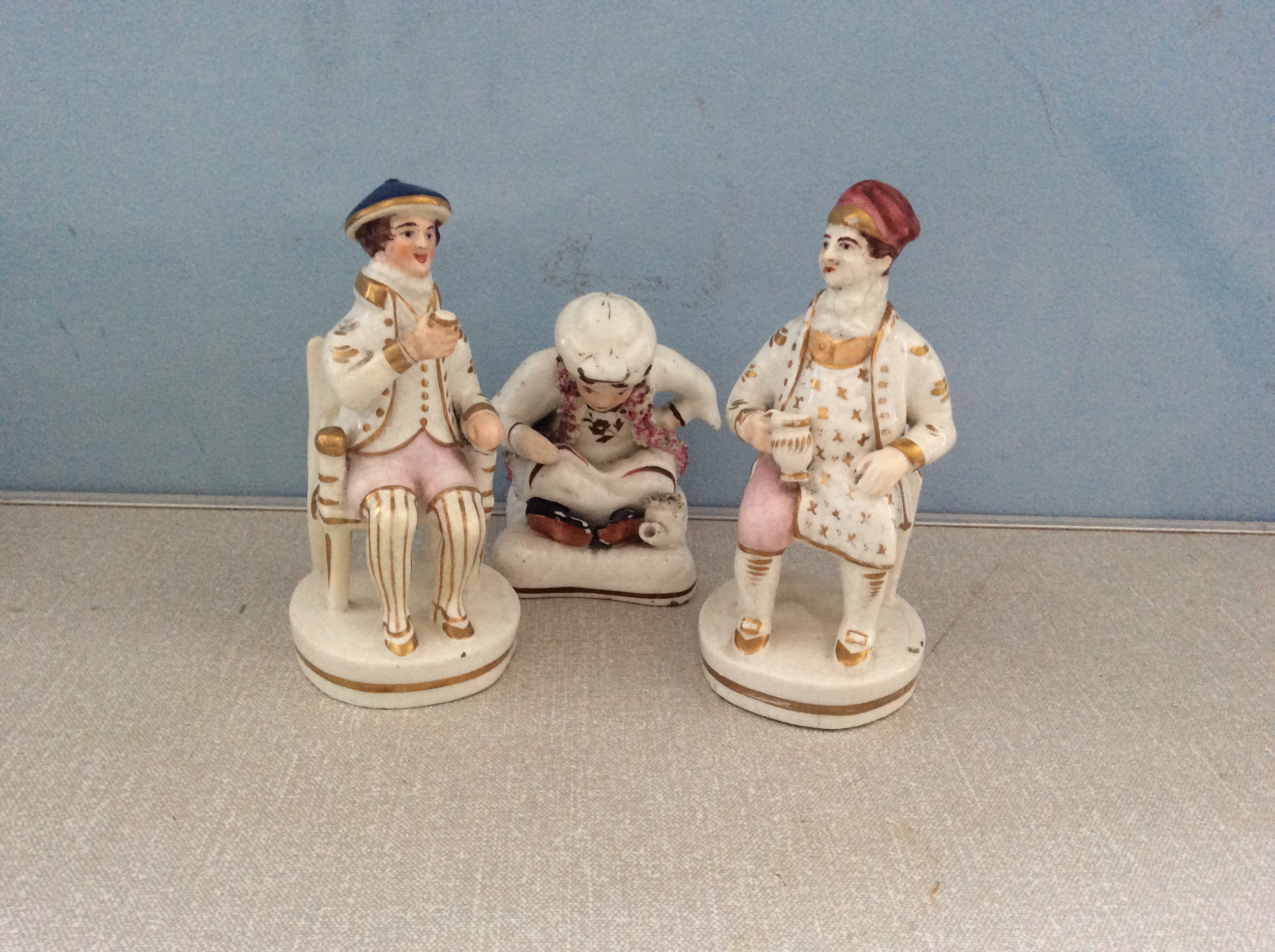 Three 19th c figures of gentlemen a/f - Image 2 of 2