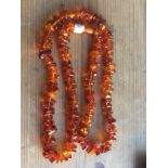 Amber bead necklace 43.7 gms 29.5 cms long