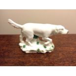 Rockingham Brameld porcelain dog (tiny chip to base) incised no.