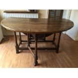 Good quality early oak gateleg table 132 cms wide.