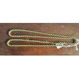 A 9ct gold chain 76cms long 19gms