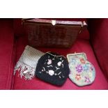 Three various vintage handbags