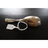 Silver caddy spoon London 1830.