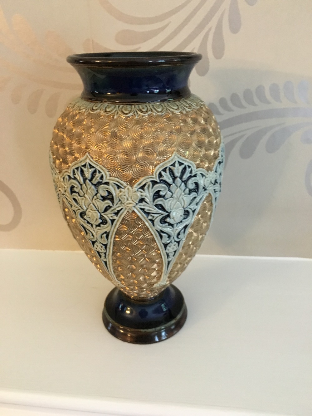 Doulton Lambeth stoneware vase.