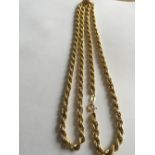 Eighteen carat gold chain necklace 29.3gms.