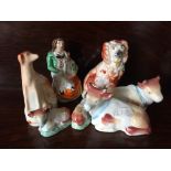 Collection of 7 miniture Staffordshire figures, some a/f.