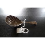 Silver caddy spoon Exeter 1798 Josiah Williams.