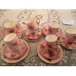 Sampson, Wood and Co. part tea service 26 pieces.