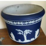 Good jasperware Wedgwood jardiniere 23cms high.