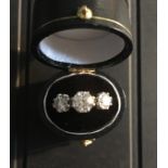 Three stone diamond ring set in 18 carat white gold 2.55ct ring size N.