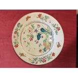Chinese 18th c Famille rose charger 35.5 cm diam.