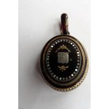 Nineteenth century tortoishell pique locket a/f.