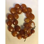 Vintage amber bead necklace. 24.8gms approximately.